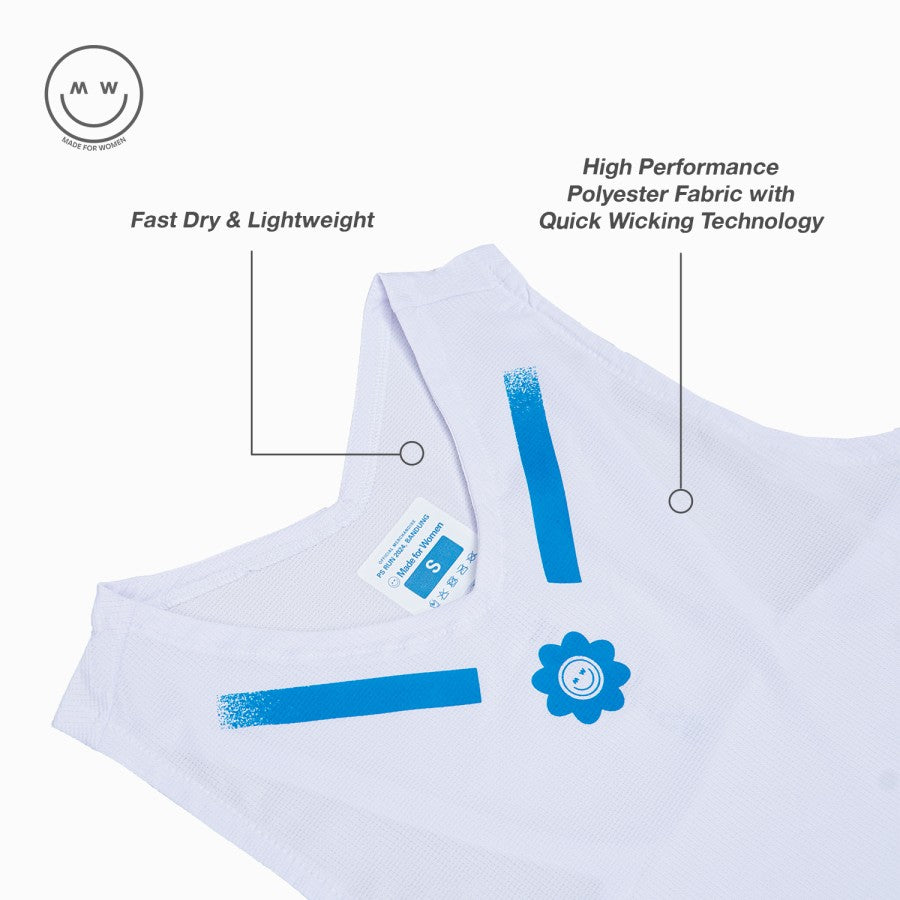 PSR 11 x MW Sporty Sparkle Tank - White