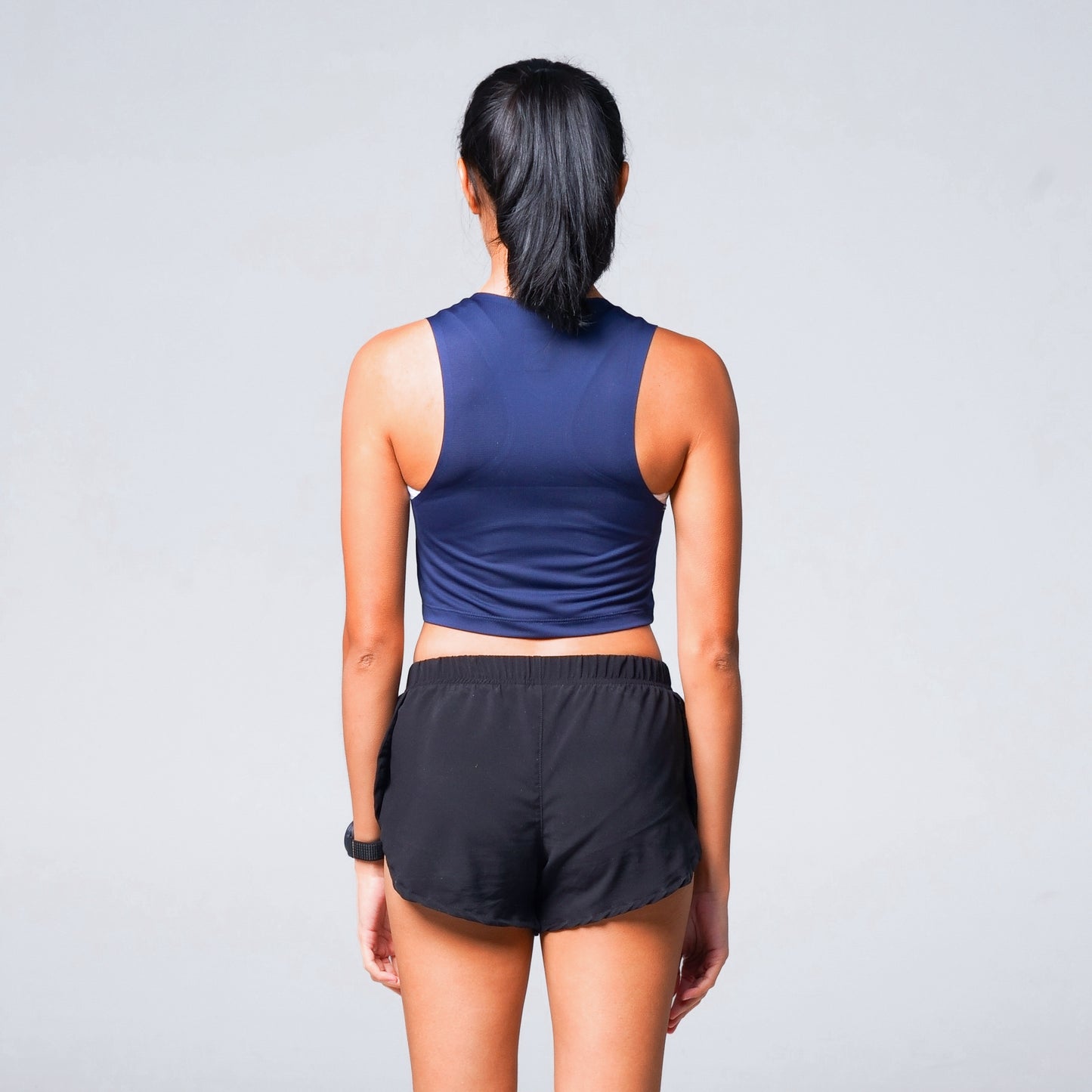 [MADE FOR WOMEN] FAST AND FUN RUNNING CROP TOP WOMEN - BASIC NAVY