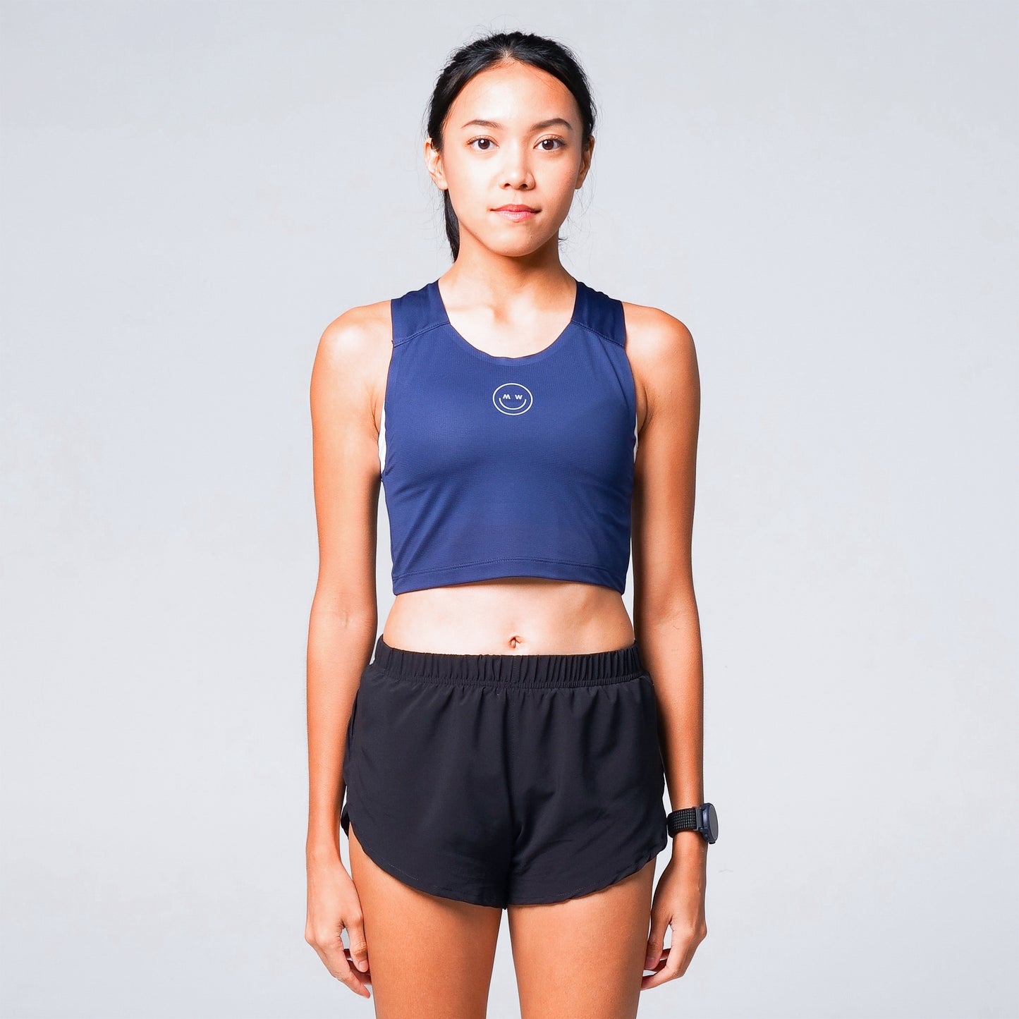[MADE FOR WOMEN] FAST AND FUN RUNNING CROP TOP WOMEN - BASIC NAVY