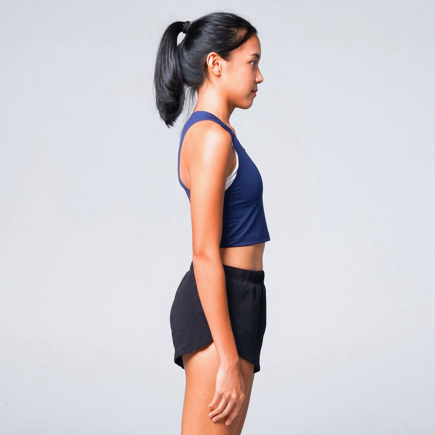 [MADE FOR WOMEN] FAST AND FUN RUNNING CROP TOP WOMEN - BASIC NAVY