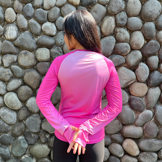 [MADE FOR WOMEN] RELAXED LONG SLEEVE WOMEN FOR RUNNING EVERYDAY PINK
