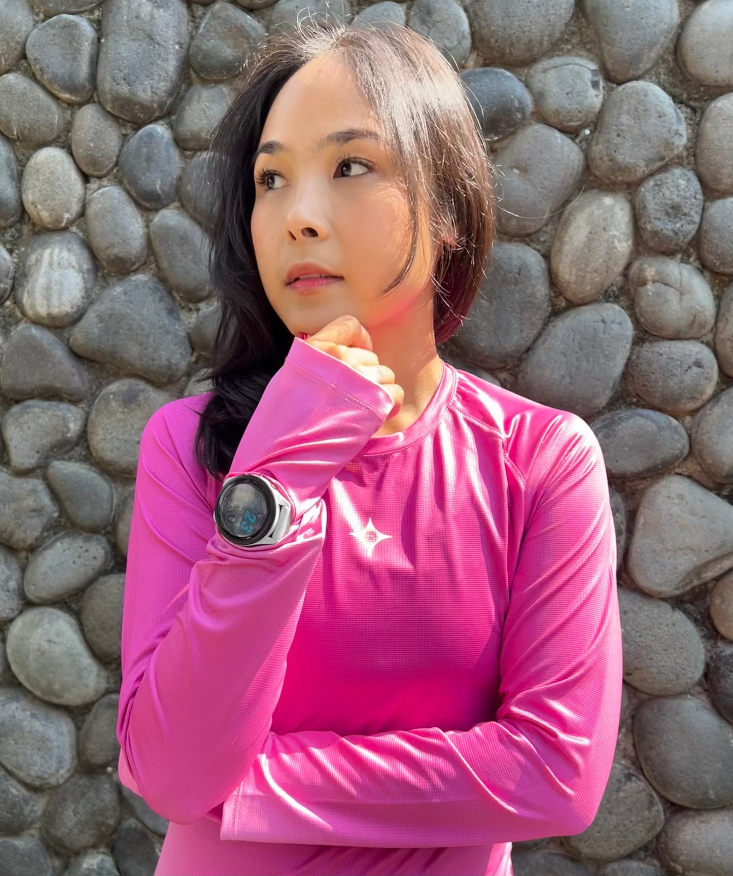 [MADE FOR WOMEN] RELAXED LONG SLEEVE WOMEN FOR RUNNING EVERYDAY PINK