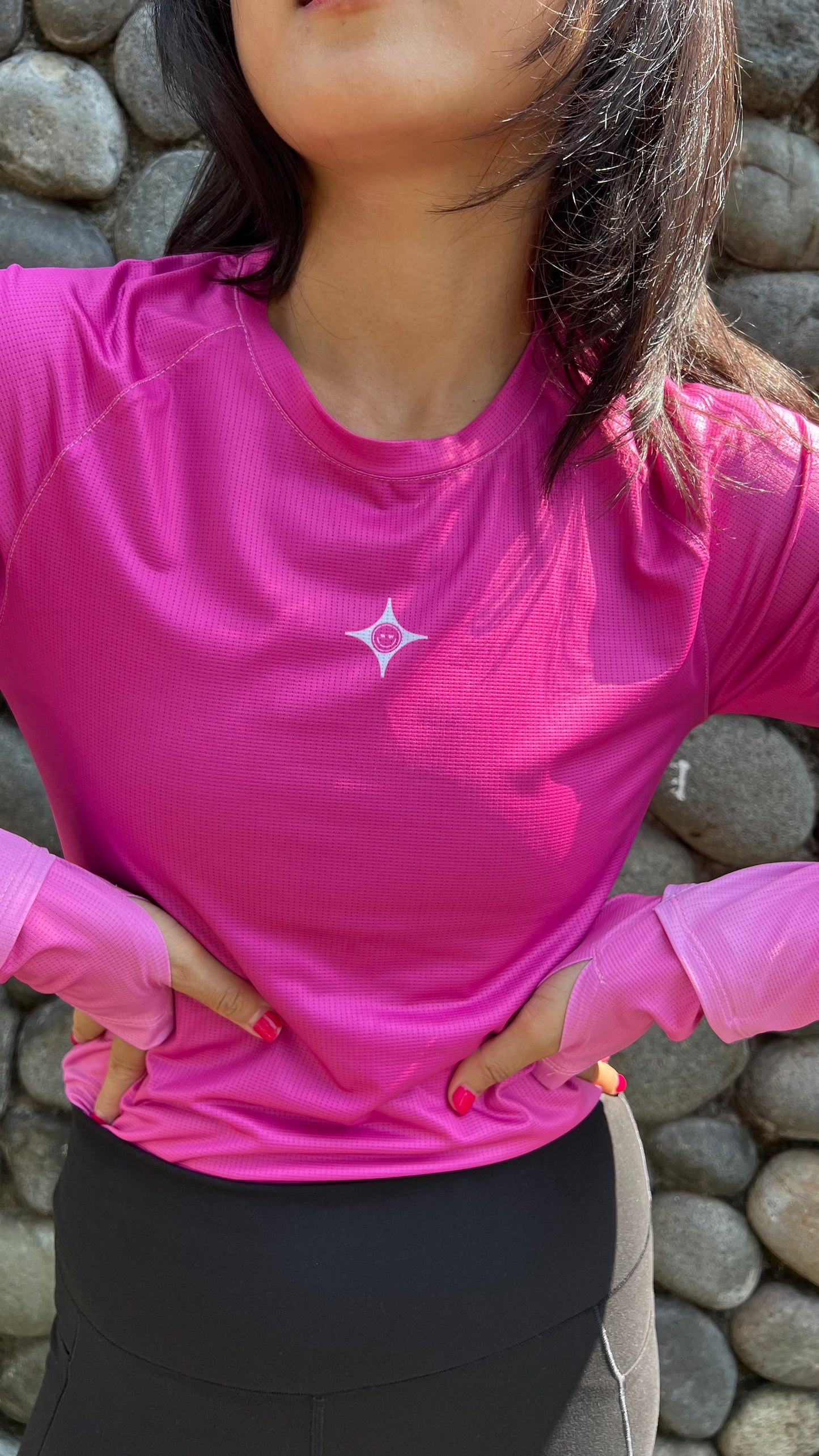 [MADE FOR WOMEN] RELAXED LONG SLEEVE WOMEN FOR RUNNING EVERYDAY PINK