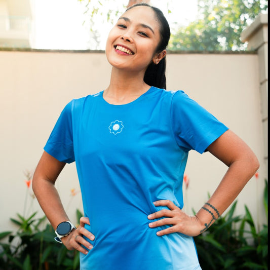 PSRI 11 x[Made For Women] Short Sleeve Sparkle Blue for RUNNING