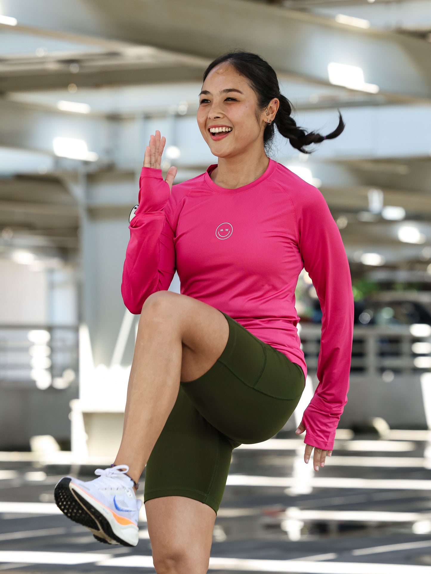 [MADE FOR WOMEN]  SYNERGY  SERIES | BASIC WOMEN Longsleeve for running, trail | DANCING PINK