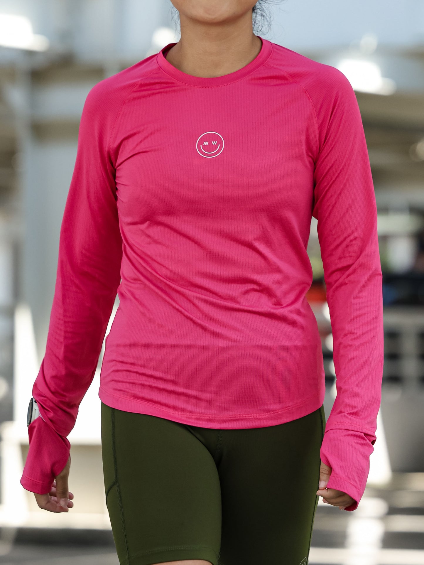 [MADE FOR WOMEN]  SYNERGY  SERIES | BASIC WOMEN Longsleeve for running, trail | DANCING PINK