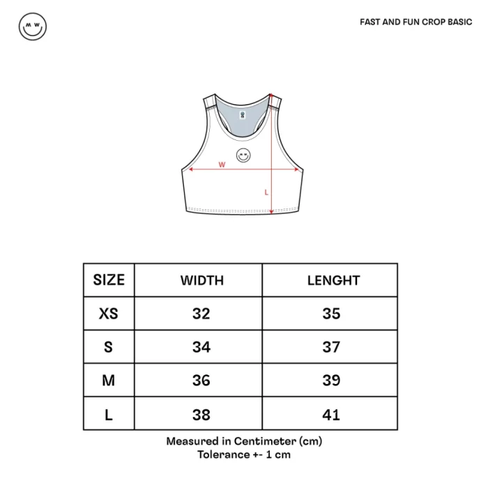 FAST AND FUN RUNNING CROP TOP FOR WOMEN - BASIC